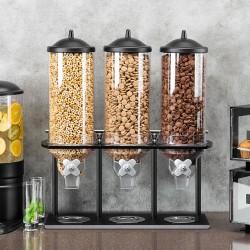 Διανεμητής δημητριακών Classix Trio χωρητικότητας 3 x 6 lt σε χρώμα μαύρο διαστάσεων 54x25x50cm