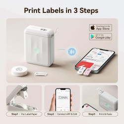 Smart θερμικός εκτυπωτής ετικετών D110-M, 203dpi, Bluetooth NIIMBOT σε χρώμα λευκό