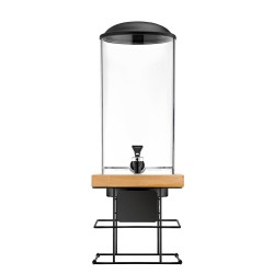 Διανεμητής χυμού Netto χωρητικότητας 7lt με βάση μαύρη μεταλλική με φυσική οξιά διαστάσεων 22x22x60cm