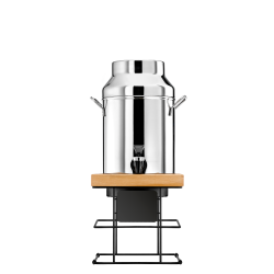 Διανεμητής γάλακτος Netto χωρητικότητας 5lt με βάση μαύρη μεταλλική με φυσική οξιά διαστάσεων 22x22x50cm