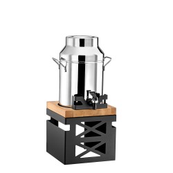 Διανεμητές γάλακτος Atrax χωρητικότητας 5lt με βάση ανοξείδωτη φυσική οξιά διαστάσεων 22x22x50cm