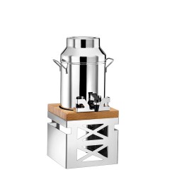 Διανεμητής γάλακτος Atrax χωρητικότητας 5lt με βάση ανοξείδωτη και ξύλο σε χρώμα φυσική οξιά διαστάσεων 22x22x50cm