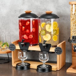 Διανεμητής χυμών Vario Twin χωρητικότητας 2 x 5lt σε χρώμα φυσική οξιά διαστάσεων 26x48x50cm