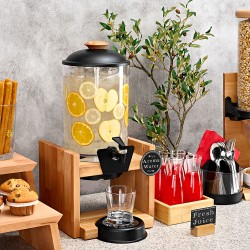 Διανεμητής χυμών Vario Single χωρητικότητας 5lt σε χρώμα φυσική οξιά διαστάσεων 26x26x50cm