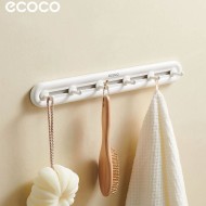 Κρεμάστρα μπάνιου/κουζίνας ECOCO με 6 γάντζους διαστάσεων 3.8x5x40cm λευκή Κρεμάστρα μπάνιου/κουζίνας ECOCO με 6 γάντζους διαστάσεων 3.8x5x40cm λευκή