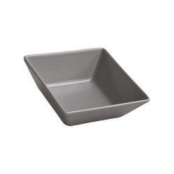 Μπωλ τετράγωνο πορσελάνης διαστάσεων 13x13cm σε χρώμα γκρι - ματ