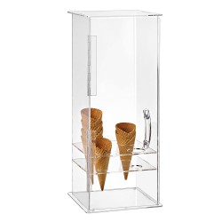 Χωνοθήκη Plexiglass με πόρτα 4 θέσεων Box διαστάσεων 20x20x48cm