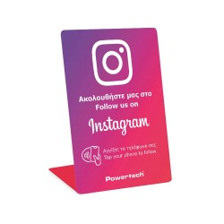 Επιτραπέζιο stand NFC Follow us on Instagram POWERTECH  Επιτραπέζιο stand NFC Follow us on Instagram POWERTECH