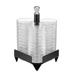 Stand μπουφέ για γυάλινα μεριδάκια διαμέτρου 6cm με μπωλ διαστάσεων 15x13x20cm