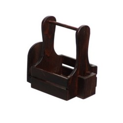 Ξύλινη θήκη αλατοπίπερου, για χαρτοπετσέτες και οδοντογλυφίδες διαστάσεων 10,5x11cm