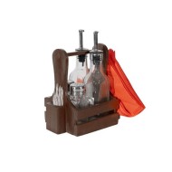 Ξύλινη θήκη αλατοπίπερου, για χαρτοπετσέτες και οδοντογλυφίδες διαστάσεων 10,5x11cm