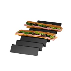 Δίσκος για μπαγκέτα κυματοειδής 6 θέσεων σε χρώμα μαύρο διαστάσεων 20x50cm Δίσκος για μπαγκέτα κυματοειδής 6 θέσεων σε χρώμα μαύρο διαστάσεων 20x50cm