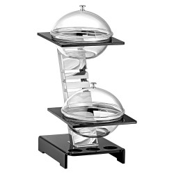 Totem κολώνα μπουφέ με 2 γυάλινα μπωλ χωρητικότητας 2,5lt διαστάσεων 33x28x50cm