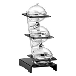 Totem κολώνα μπουφέ με 3 γυάλινα μπωλ χωρητικότητας 1lt διαστάσεων 33x25x50cm