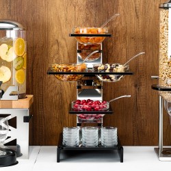 Totem κολώνα μπουφέ με 4 γυάλινα μπωλ χωρητικότητας 0,5lt διαστάσεων 33x32x50cm