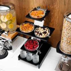 Totem κολώνα μπουφέ με 4 γυάλινα μπωλ χωρητικότητας 0,5lt διαστάσεων 33x32x50cm