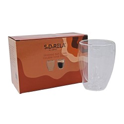 Ποτήρια σετ 2 τεμάχια διπλού τοιχώματος χωρητικότητας 350ml