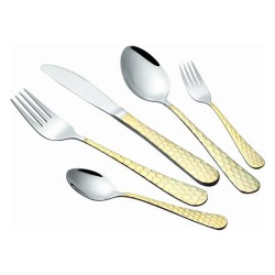 Κουτάλι γλυκού inox 18/0 Stainless steel σειρά A-181 Gold 13,6x1,5cm μοντέρνου σχεδιασμού