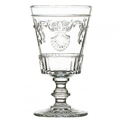 Κολωνάτο ποτήρι νερού Φ9,5x16,5cm 400ml με όμορφο ξεχωριστό σκαλιστό σχέδιο σειρά Versailles LA ROCHERE