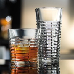Ποτήρι ουίσκι με μοντέρνο σχέδιο με ραβδώσεις σε χωρητικότητα 280ml Φ8,7x9εκ. σειρά Tempo LA ROCHERE