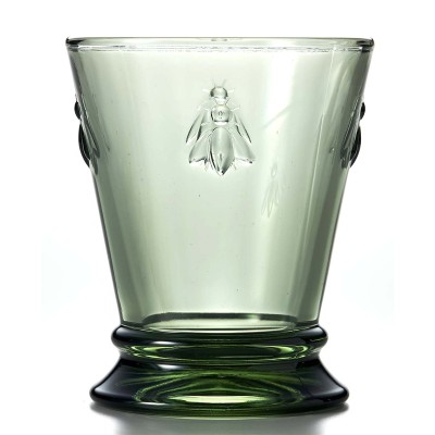 Ποτήρι ουίσκι σε πράσινο χρώμα 260ml Φ8,4x10,3cm σε ξεχωριστό σχέδιο με μέλισσες σειρά Bee LA ROCHERE