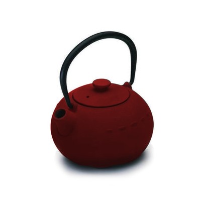 Τσαγιέρα από μαντέμι σε κόκκινο χρώμα και απλό κλασσικό σχέδιο χωρητικότητας 400ml σειρά Teapot 403104