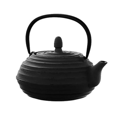 Μοντέρνα τσαγιέρα μαντεμένια σε μαύρο χρώμα σε όμορφο σχέδιο χωρητικότητας 400ml σειρά Teapot 403122