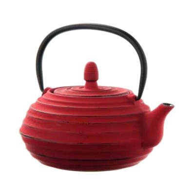 Όμορφη τσαγιέρα από μαντέμι σε κόκκινο χρώμα με μοντέρνο σχέδιο χωρητικότητας 400ml σειρά Teapot 403118