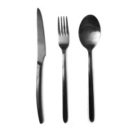 Μαχαίρι φαγητού inox 18/0 Stainless steel σειρά Cuba Black μοντέρνας γραμμής σε μαύρο χρώμα Μαχαίρι φαγητού inox 18/0 Stainless steel σειρά Cuba Black μοντέρνας γραμμής σε μαύρο χρώμα