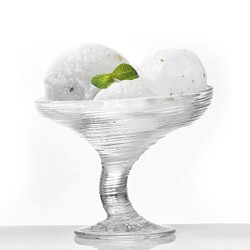 Γυάλινο μπολ παγωτού με περίτεχνο ιδιαίτερο σχέδιο στρόβιλλος 220ml σειρά Spirit Φ13,6x11,4cm LA ROCHERE