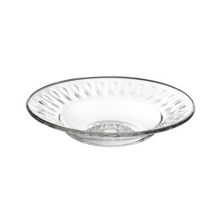 Γυάλινο βαθύ πιάτο φαγητού με περίτεχνο σκάλισμα Φ23,7 σειρά Lyonnais LA ROCHERE
