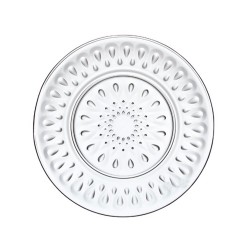 Γυάλινο βαθύ πιάτο φαγητού με περίτεχνο σκάλισμα Φ23,7 σειρά Lyonnais LA ROCHERE