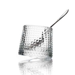 Γυάλινο μπολ παγωτού ή γλυκού με ιδιαίτερο μοναδικό σχέδιο 160ml σειρά Blossom Φ8x7,4cm LA ROCHERE