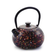 Τσαγιέρα από μαντέμι μοντέρνου σχεδιασμού Graffiti black 624303 με αποσπώμενο φίλτρο 350ml IBILI