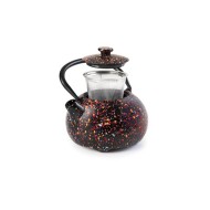 Τσαγιέρα από μαντέμι μοντέρνου σχεδιασμού Graffiti black 624303 με αποσπώμενο φίλτρο 350ml IBILI