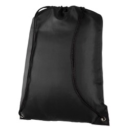 Σακίδιο ώμου SPIN με κορδόνια 100% πολυέστερ 210D διαστάσεων σε χρώμα μαύρο  Σακίδιο ώμου SPIN με κορδόνια 100% πολυέστερ 210D διαστάσεων σε χρώμα μαύρο