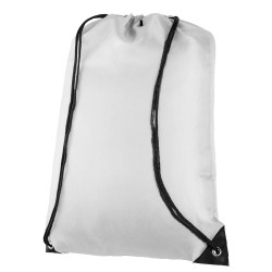 Σακίδιο ώμου SPIN με κορδόνια 100% πολυέστερ 210D διαστάσεων σε χρώμα λευκό Σακίδιο ώμου SPIN με κορδόνια 100% πολυέστερ 210D διαστάσεων σε χρώμα λευκό