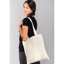 Τσάντα αγοράς CROWN με μακριά χερούλια χωρητικότητας 10L σε μπεζ χρώμα