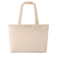 Τσάντα αγοράς SHOP με φερμουάρ και μακριά χερούλια σε μπεζ χρώμα με μακριά χερούλια και φερμουάρ Τσάντα αγοράς SHOP με φερμουάρ και μακριά χερούλια σε μπεζ χρώμα με μακριά χερούλια και φερμουάρ
