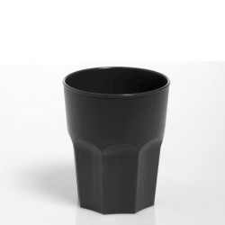 Ποτήρι πολυγωνικό διαστάσεων 8,50x9,50cm σε χρώμα ανθρακί