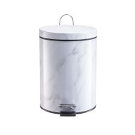 Χαρτοδοχείο marble white σε συρρίκνωση soft close χωρητικότητας 5lt  Χαρτοδοχείο marble white σε συρρίκνωση soft close χωρητικότητας 5lt