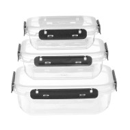 Φαγητοδοχεία 4LOCK ορθογώνια σετ 3 τεμάχια  Φαγητοδοχεία 4LOCK ορθογώνια σετ 3 τεμάχια