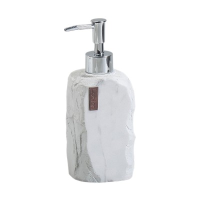 Dispenser κρεμοσάπουνου Glamour marble με ασημί αντλία