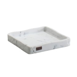 Δίσκος για προϊόντα μπάνιου Glamour marble σε χρώμα λευκό Δίσκος για προϊόντα μπάνιου Glamour marble σε χρώμα λευκό