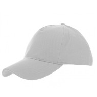 Πεντάφυλλο καπέλο τζόκεϊ με κυρτό γείσο με 6 ραφές και 4 κεντημένες οπές εξαερισμού σε χρώμα ανοιχτό γκρι