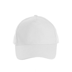 Πεντάφυλλο καπέλο τζόκεϊ με κυρτό γείσο με 6 ραφές και 4 κεντημένες οπές εξαερισμού σε χρώμα ανοιχτό γκρι