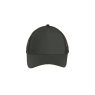 Πεντάφυλλο καπέλο με δίχτυ και σφουγγάρι με κυρτό γείσο με 6 ραφές σε χρώμα γκρι