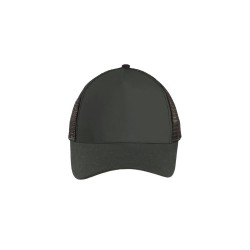 Πεντάφυλλο καπέλο με δίχτυ και σφουγγάρι με κυρτό γείσο με 6 ραφές σε χρώμα γκρι