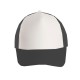 Πεντάφυλλο καπέλο με δίχτυ και σφουγγάρι με κυρτό γείσο με 6 ραφές σε χρώμα λευκό με μαύρο