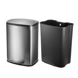 Κάδος απορριμμάτων Soloprime Soft Close χωρητικότητας 50lt ΙΝΟΧ